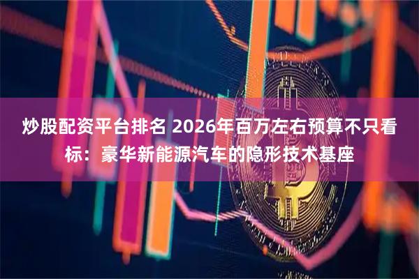 炒股配资平台排名 2026年百万左右预算不只看标：豪华新能源汽车的隐形技术基座